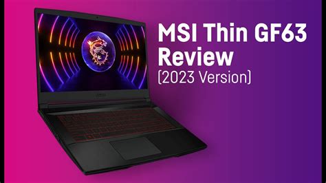 MSI Thin GF63 (2023) RTX 4050 45W // Laptop Review Test - YouTube