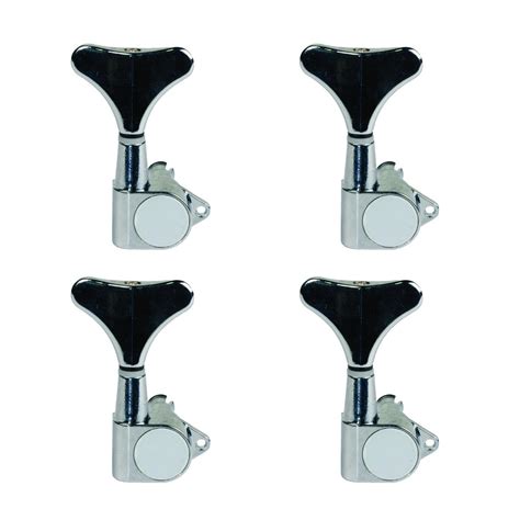 Set of 4 Universal Chrome 2x2 Tuners - 2x2 Bass Guitar Machine Heads ...