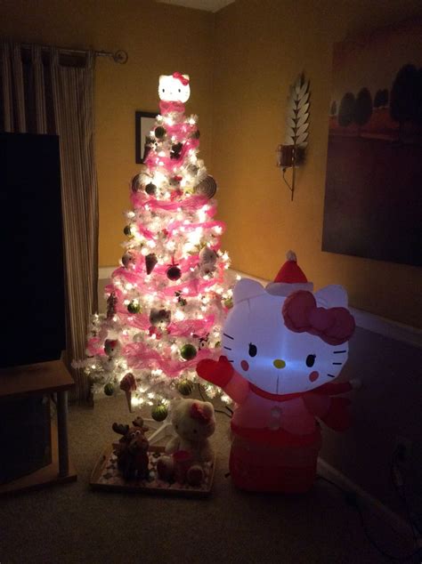 My Hello Kitty Christmas tree! | Hello kitty christmas, Hello kitty christmas tree, Pink xmas