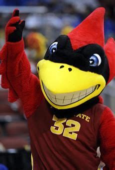 Iowa State Mascot Cy the Cardinal | Iowa state cyclones, Iowa state ...