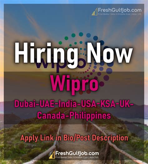 WIPRO Careers Dubai-UAE-USA-KSA-UK-Canada 2024