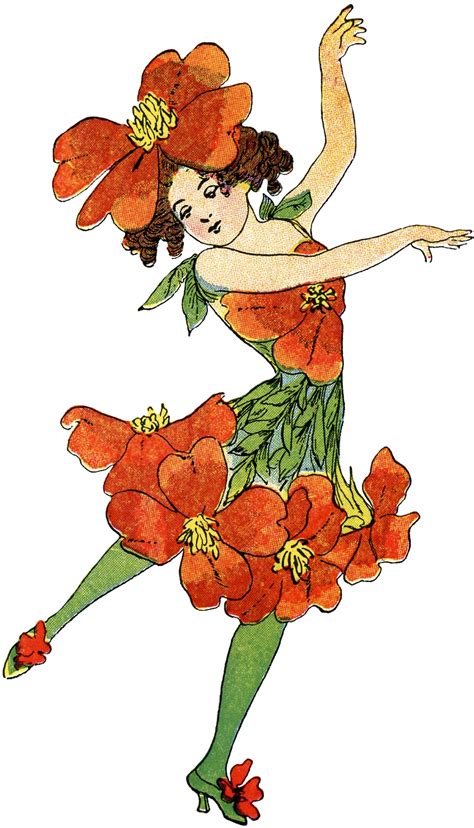 Vintage Flower Fairy Image - Primrose! - The Graphics Fairy