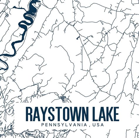 Raystown Lake Pennsylvania Printable Map Raystown Lake Map - Etsy UK