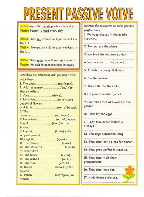 Active Passive Voice Worksheet – Imsyaf.com