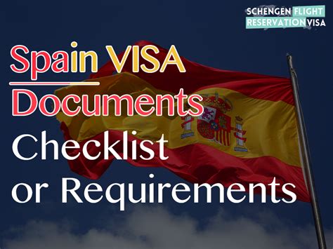 Documents Checklist For Spain Visa Requirements - Schengen Visa Travel