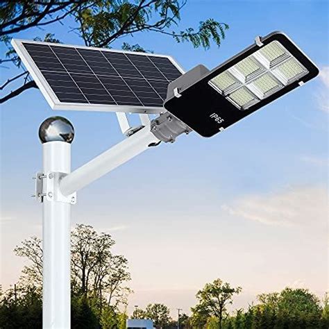 DENGMALL 600W LED Solar Street Lights Outdoor, Dusk to Dawn Security ...