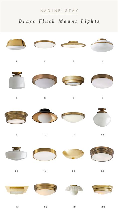 MY TOP 20 BRASS FLUSH MOUNT LIGHTS - HELP ME PICK A LIGHT FOR THE BEDROOM! | Nadine Stay