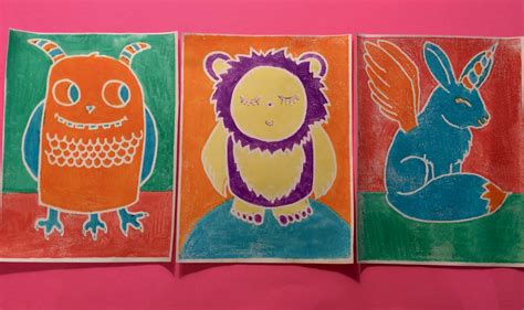 Printmaking with Markers on Styrofoam—Complementary Creature Prints! – Art with Mrs Filmore