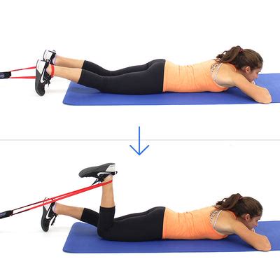 Lying One Legged Hamstrings Curls With Loop Resistance Bands – Bodylastics