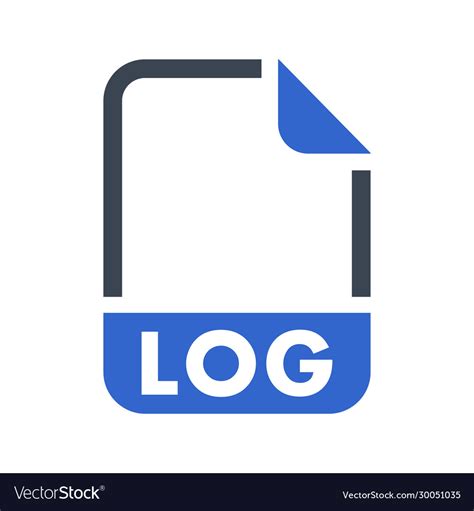 Log file format icon Royalty Free Vector Image