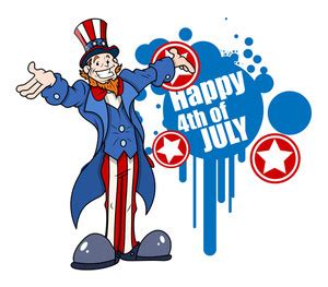 Uncle Sam Wishes Happy 4th Of July Royalty-Free Stock Image - Storyblocks