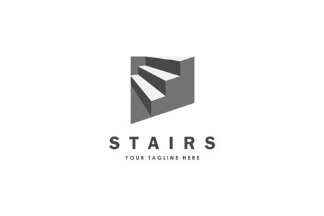 Stair Negative Space Step Up Stair Logo Graphic by nipnoob · Creative Fabrica