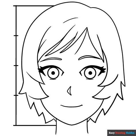 How to Draw an Anime Head and Face in Front View - Easy Step by Step ...