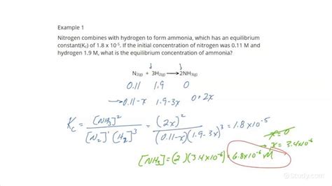 How to Calculate Equilibrium Concentrations from Equilibrium Constant ...