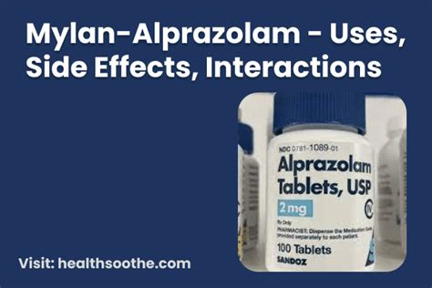 Mylan-Alprazolam - Uses, Side Effects, Interactions Healthsoothe