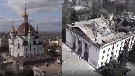 Shocking images of Mariupol before and after the Russian bombing - The ...