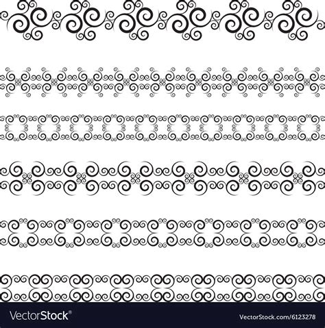 Swirl border Royalty Free Vector Image - VectorStock