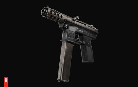 Tec-9 Semi Automatic Pistol - Portfolio Sentient Art