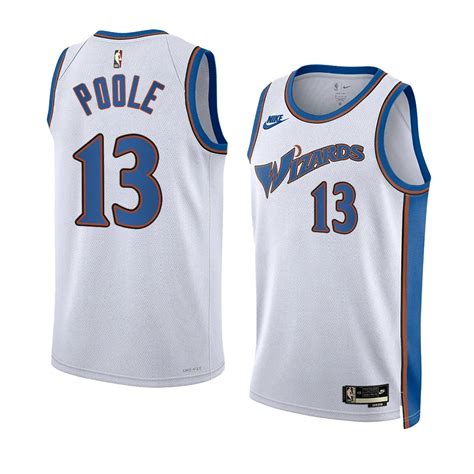 Men Jordan Poole Washington Wizards Classic Edition Swingman Jersey ...