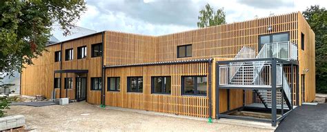 Schulcontainer Karlsfeld: Schulgebäude in Modulbauweise - PH Container und Modulbau