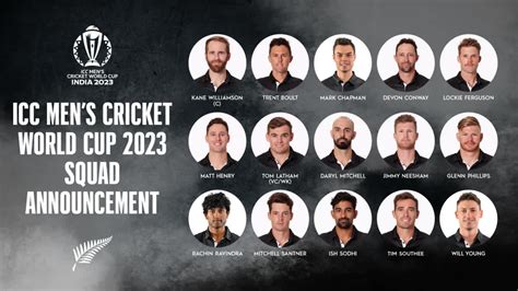 New Zealand Squad for ICC Men's Cricket World Cup 2023 announced ...