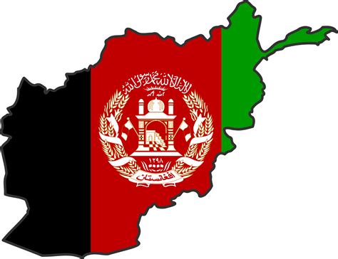 Afghanistan Flag Map • Mapsof.net