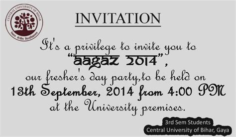 Invitation For Freshers Party Quotes | Freshers party, Party quotes, Party invitations