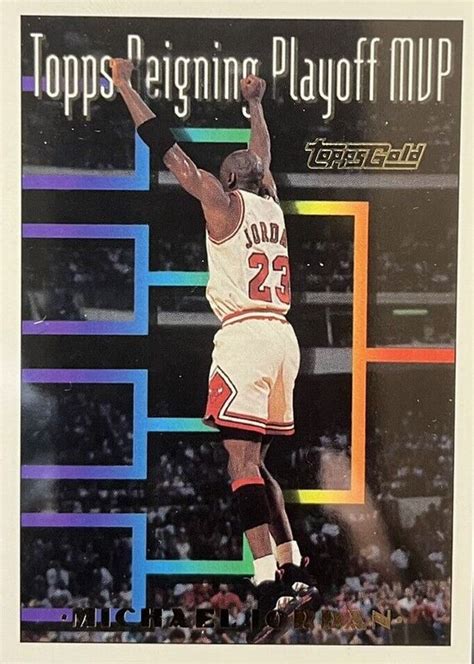 Michael Jordan 1993 Topps #199 Reigning Playoff MVP - Gold Price Guide ...