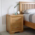 Bevel Natural Solid Oak 2 Drawer Bedside Cabinet
