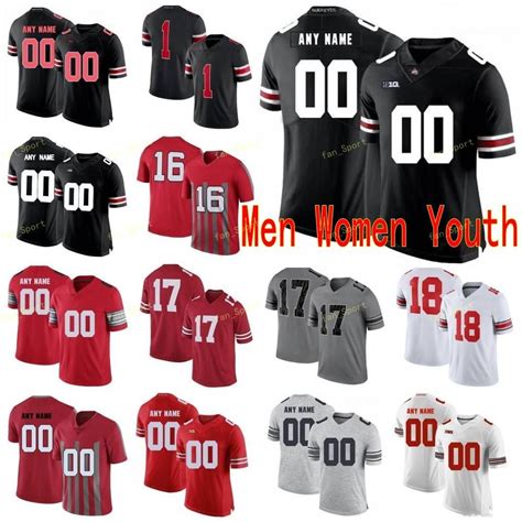 2021 Custom Ohio State Buckeyes College Football Jerseys 17 Chris Olave ...