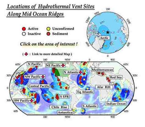 Map and Factors - Hydrothermal Vents