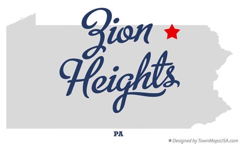 Map of Zion Heights, PA, Pennsylvania