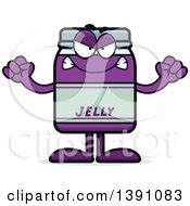 Cartoon Friendly Waving Grape Jam Jelly Jar Mascot Character Posters ...