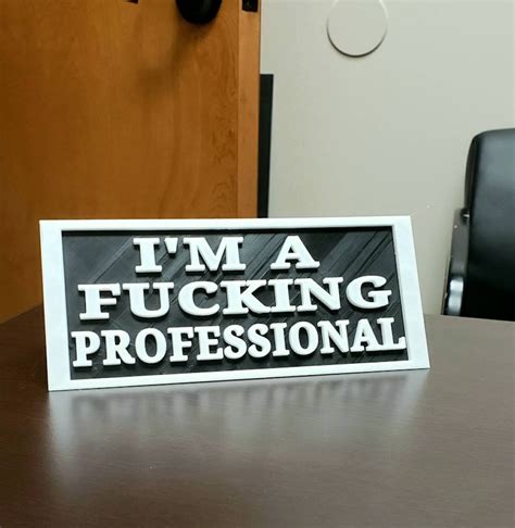 Professional Office Sign 3D Printed Funny Desk Name Plate - Etsy