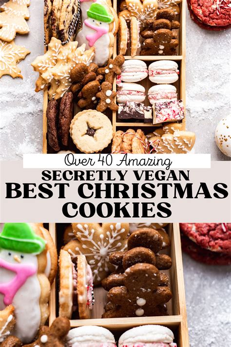 40+ Delicious & Easy Vegan Christmas Cookies To Bake | The Banana Diaries