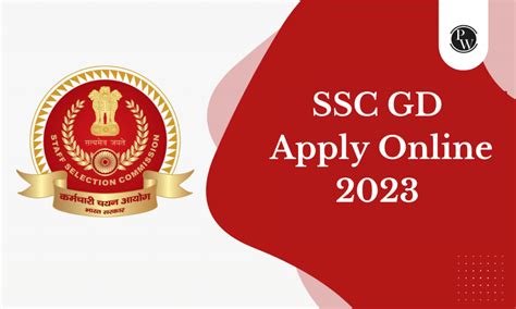 SSC GD Apply Online 2023, Steps to Apply Online