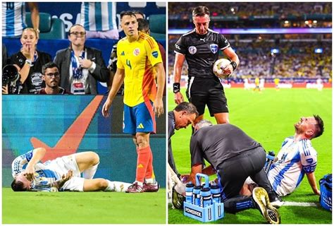 Lionel Messis NASTY Injury During Argentina vs Colombia Copa America ...