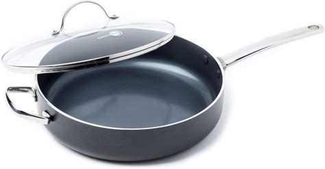 GreenPan Saute Pan with Lid, Non Stick, Toxin Free Ceramic Sauté Pan - Induction, Oven ...