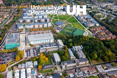 University of Hertfordshire College lane Campus Aerial photography by Pete Stevens - Sun ...