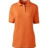 Lands' End School Uniform Women's Short Sleeve Interlock Polo Shirt - X Large - Orange Spice ...