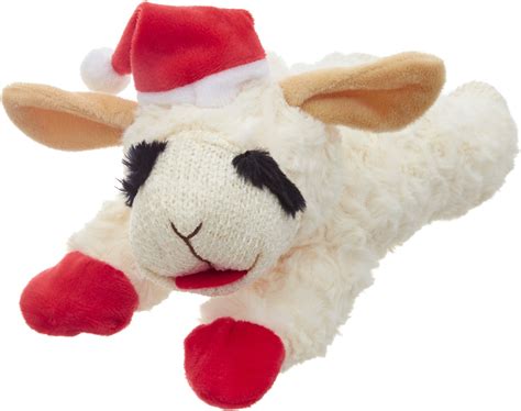 MULTIPET Holiday Lamb Chop Plush Dog Toy, 10-in - Chewy.com