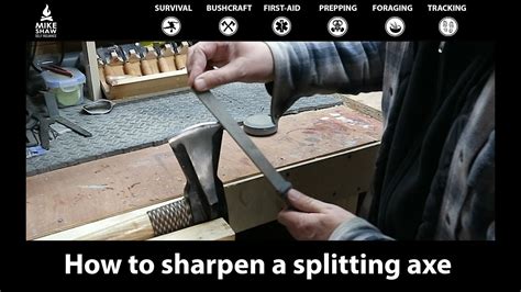 #10: How to sharpen a splitting axe - YouTube