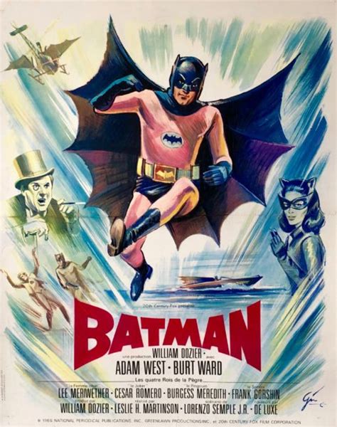 Original Batman, The Movie (1966) Movie Poster - Adam West - Burt Ward