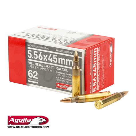 Notify Me - Aguila 5.56 NATO 62 GR. FMJ 50 Rounds - Omaha Outdoors