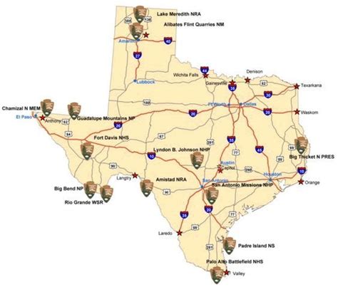 Texas State Parks Map--the kids are almost old enough to start planning camping/hiking trips ...