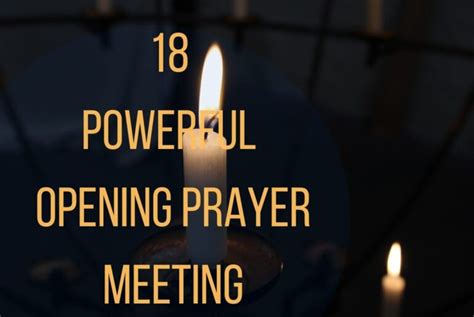 18 Powerful Opening Prayer Meeting