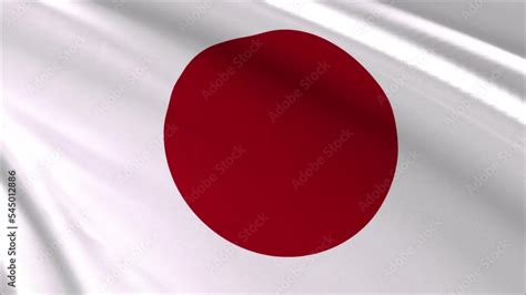 Japan Flag Animation Wave 3D render Stock Video | Adobe Stock