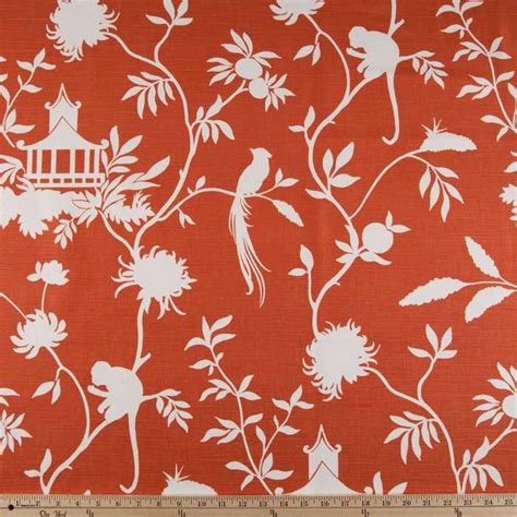 Orange & Cream Floral Home Decor Fabric | Home decor fabric, Home decor, Floral fabric