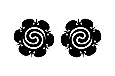 Borneo Flower Symbol, Tribal Traditional Borneo Ethnic Tattoos 12657531 ...