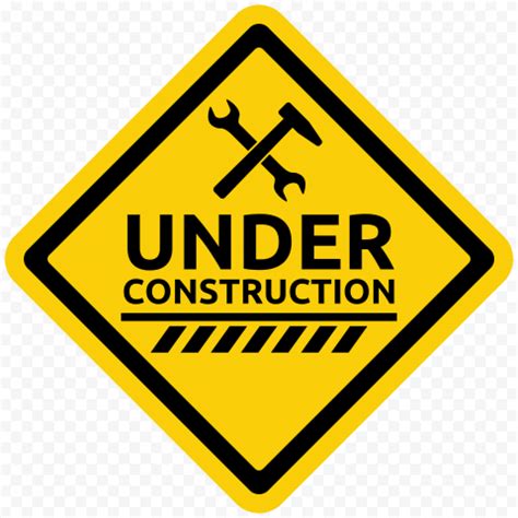 Under Construction Diamond Sign Symbol Yellow | Citypng